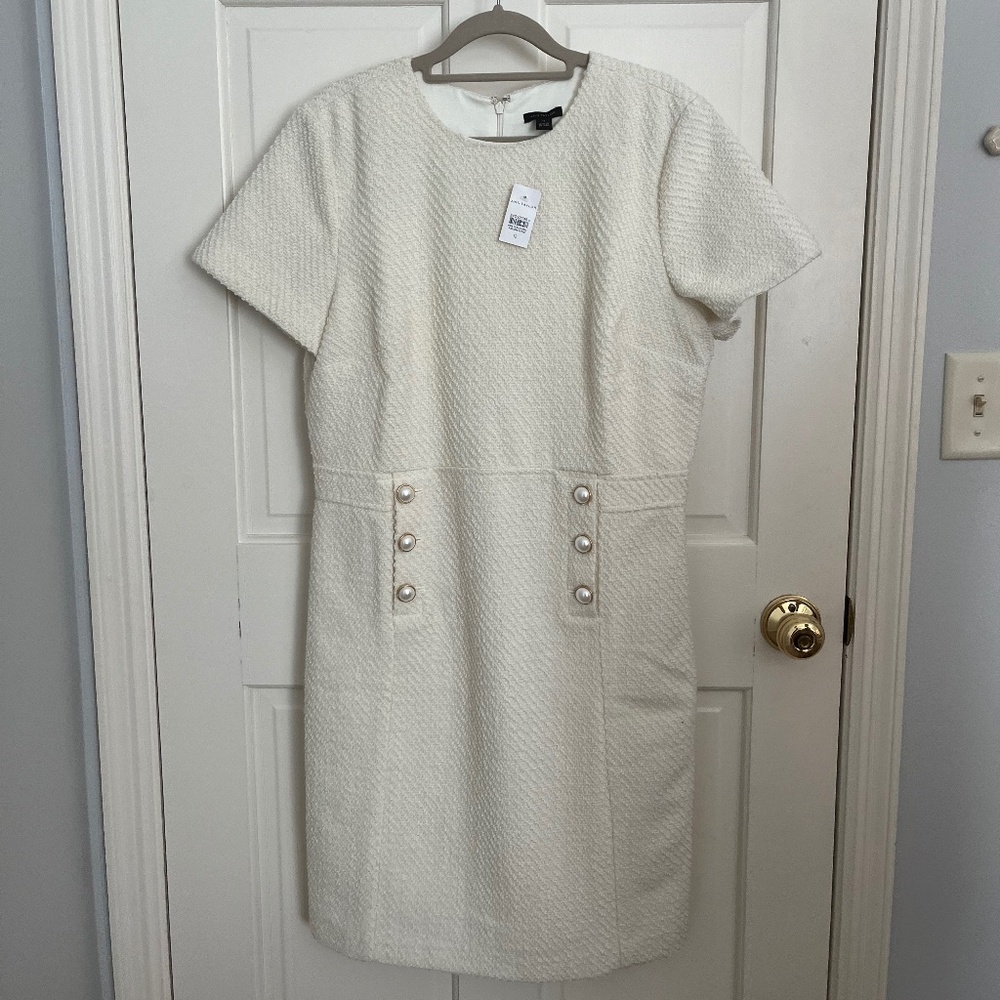 White Tweed Ann Taylor Dress